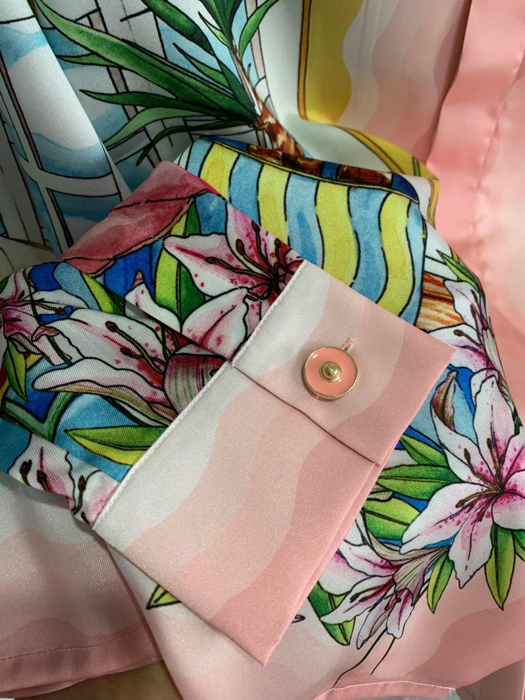 Рубашка Casablanca Dog On The Sofa Windows "Yellow" фото № 8