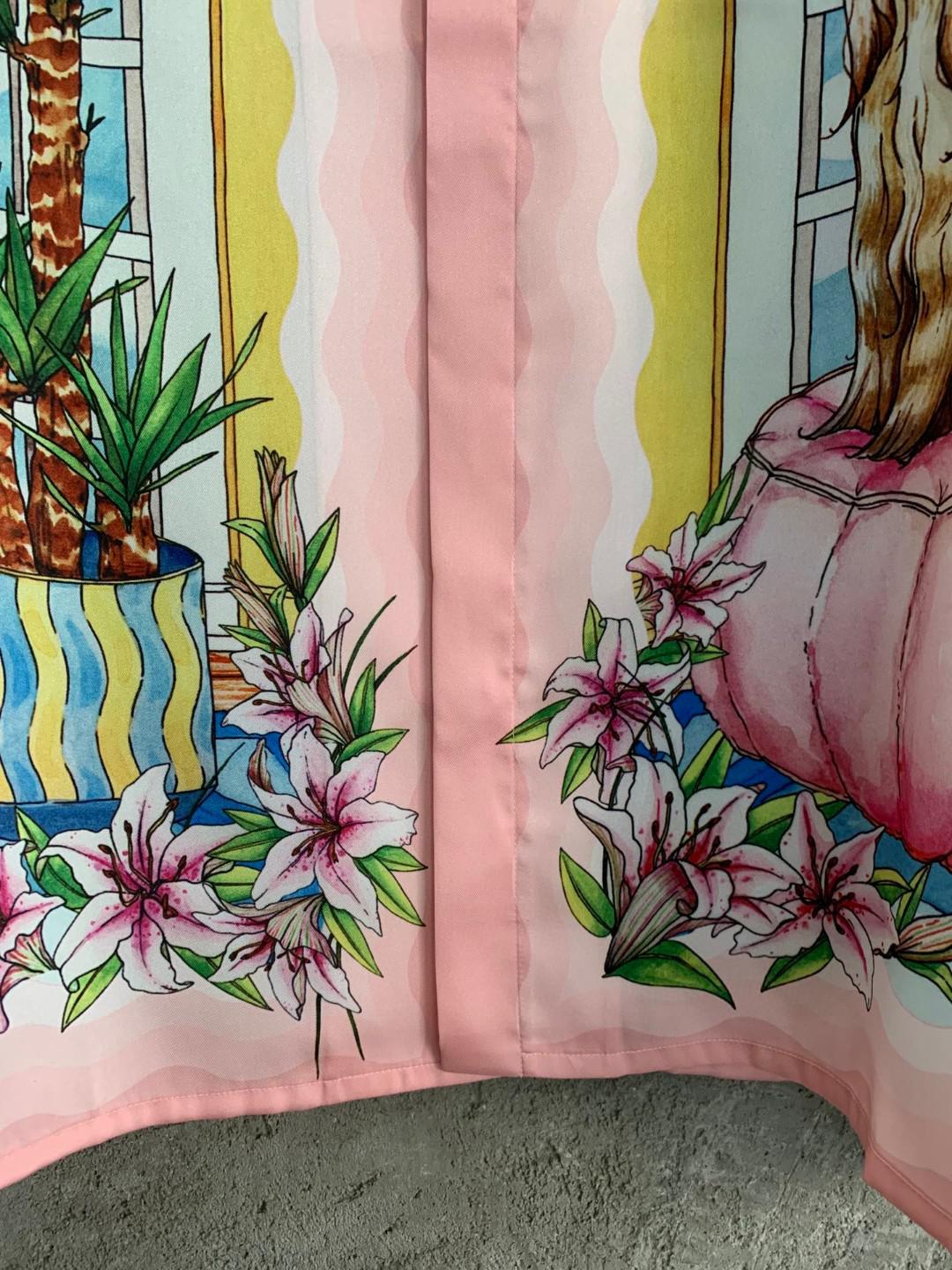 Рубашка Casablanca Dog On The Sofa Windows "Yellow" фото № 7