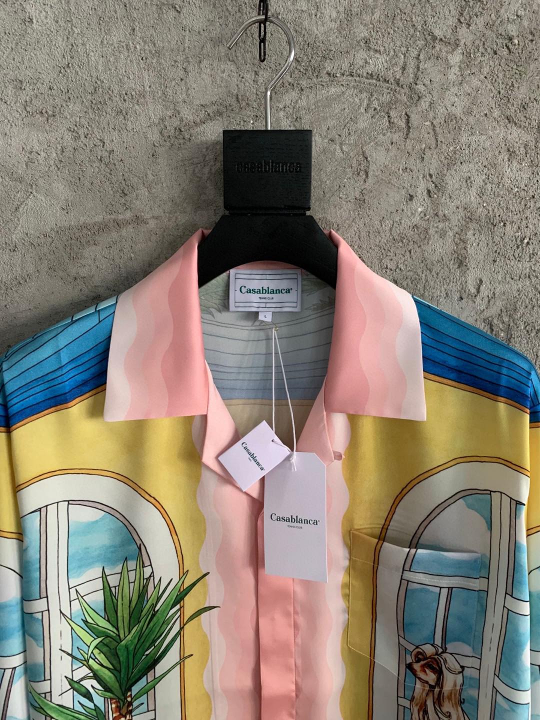 Рубашка Casablanca Dog On The Sofa Windows "Yellow" фото № 3