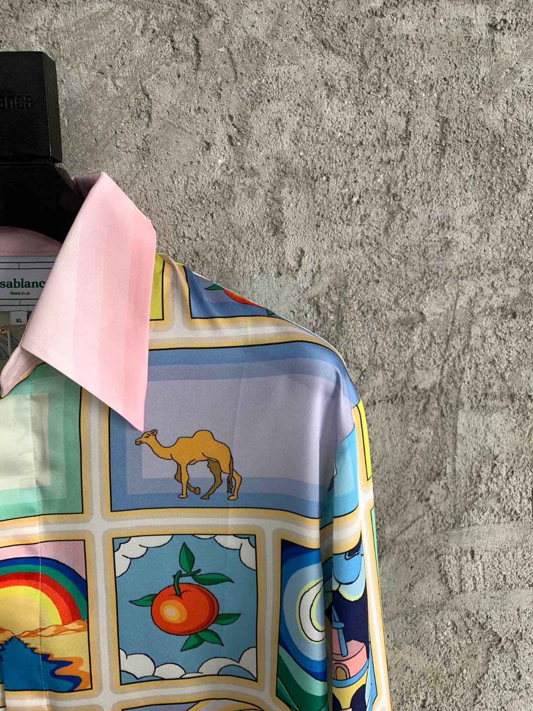 Рубашка Casablanca Laurel Green Hearts White Horse "Yellow" фото № 8