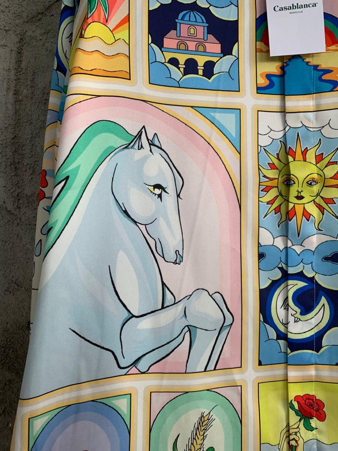 Рубашка Casablanca Laurel Green Hearts White Horse "Yellow" фото № 5