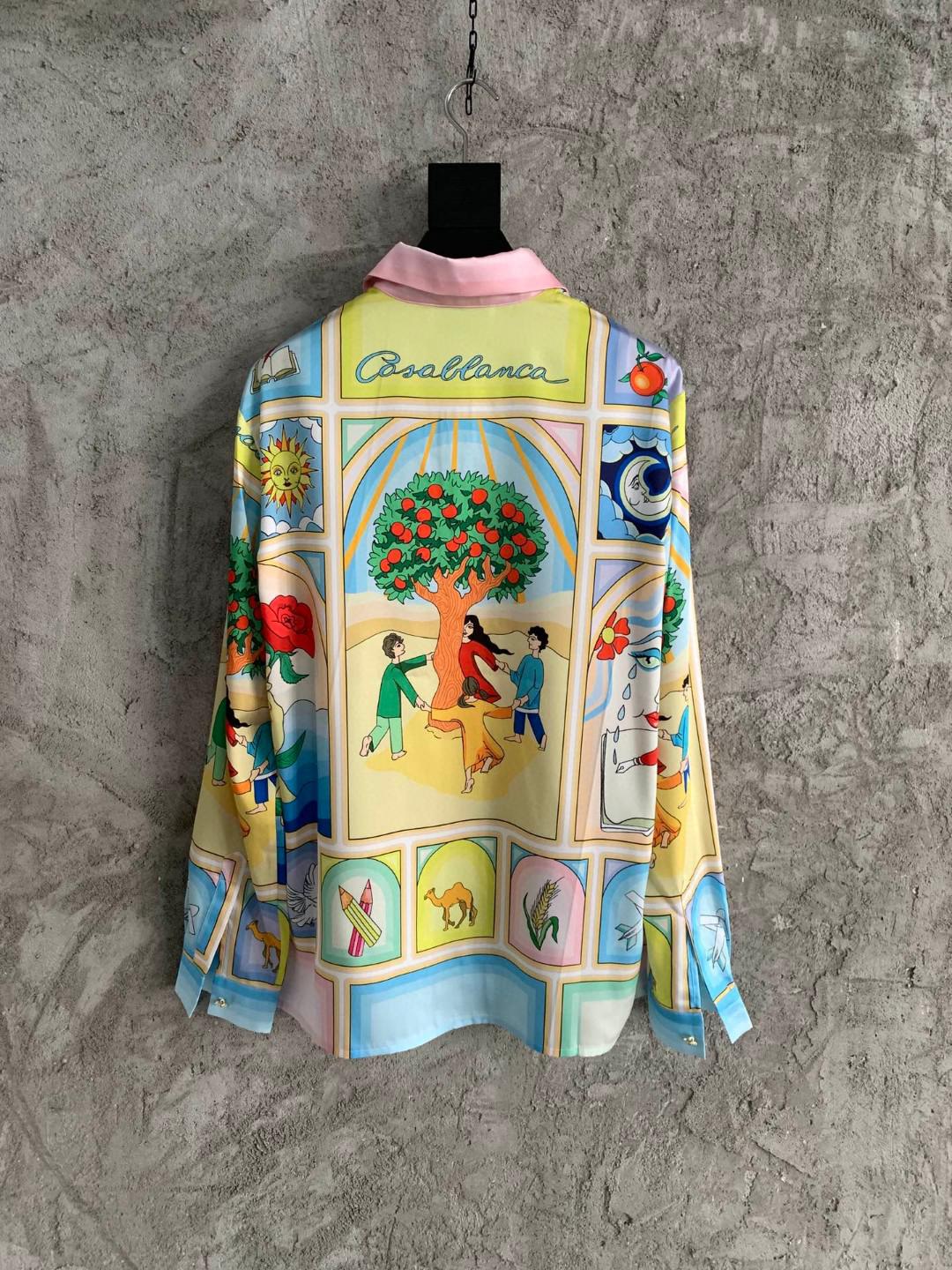 Рубашка Casablanca Laurel Green Hearts White Horse "Yellow" фото № 6