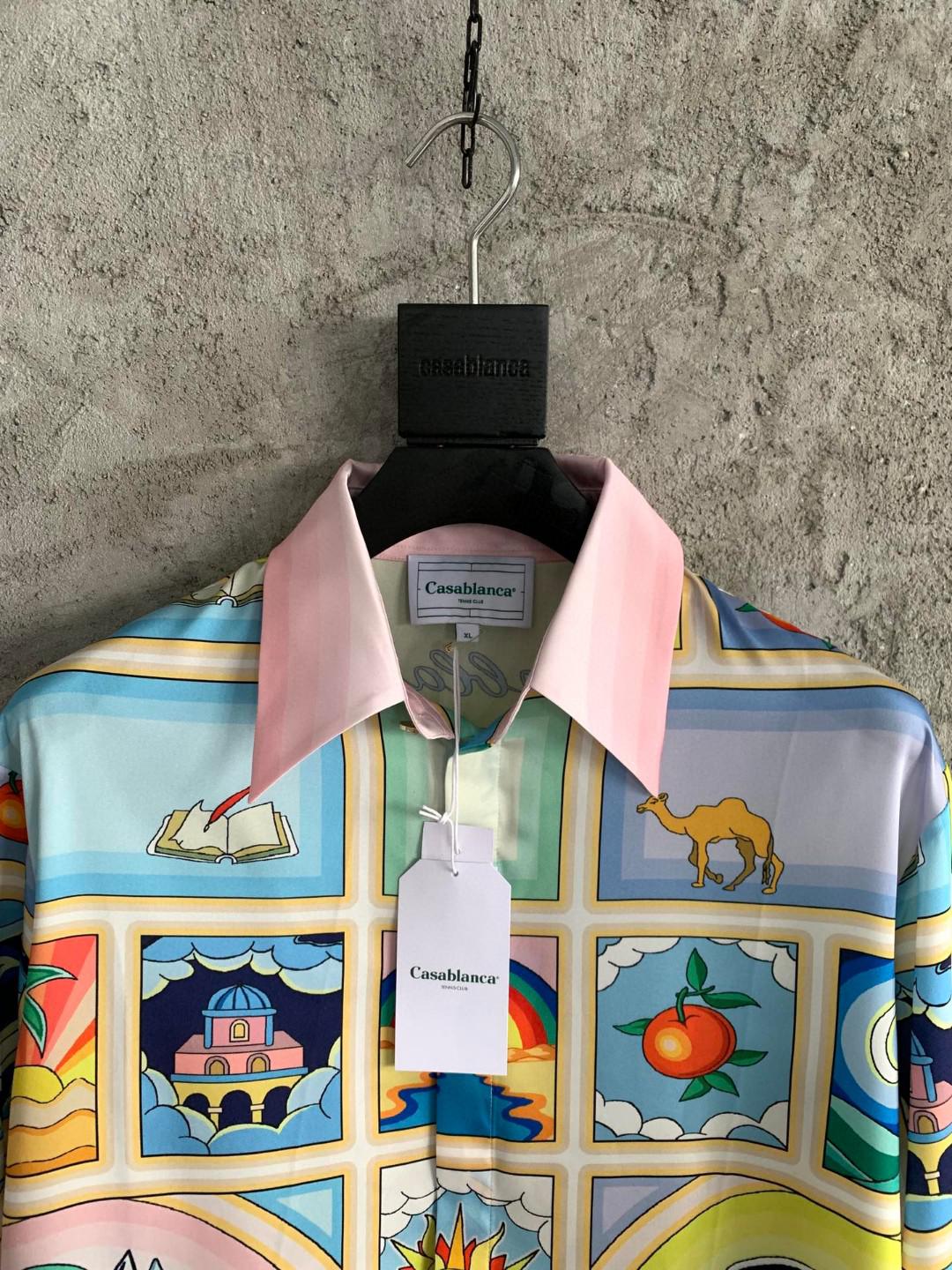 Рубашка Casablanca Laurel Green Hearts White Horse "Yellow" фото № 2