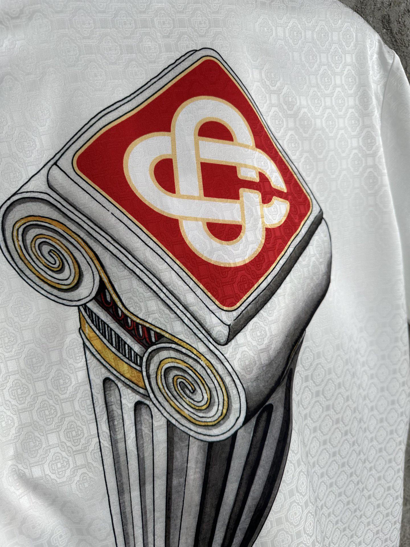 Рубашка Casablanca Frontside Print White Column "White" фото № 9