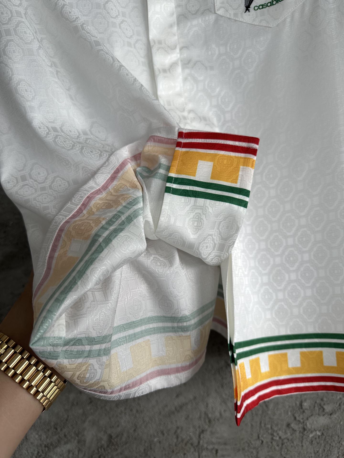 Рубашка Casablanca Frontside Print White Column "White" фото № 7