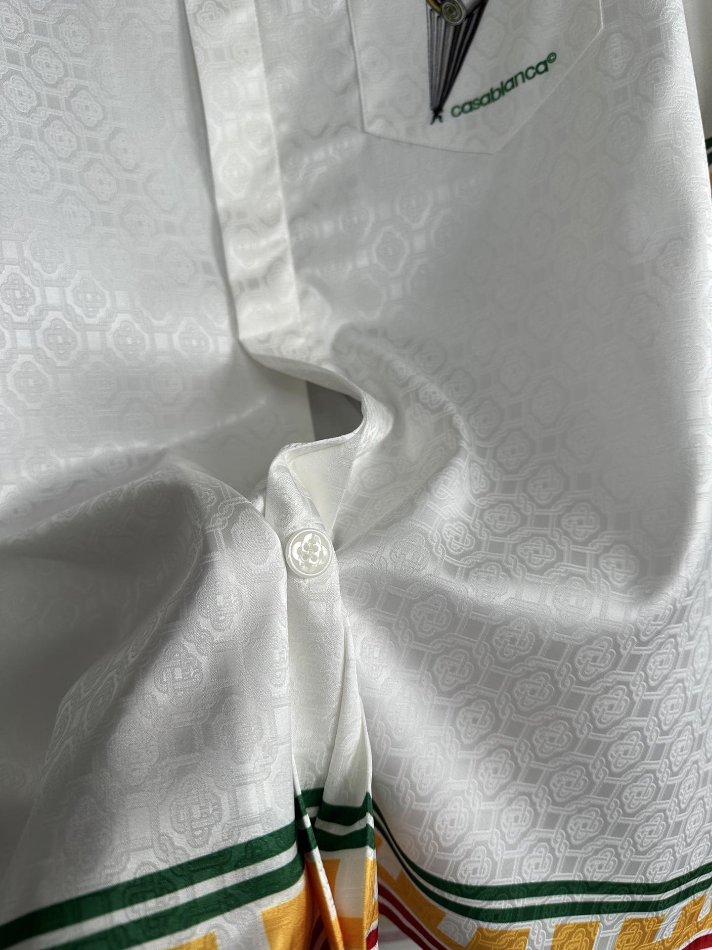 Рубашка Casablanca Frontside Print White Column "White" фото № 5