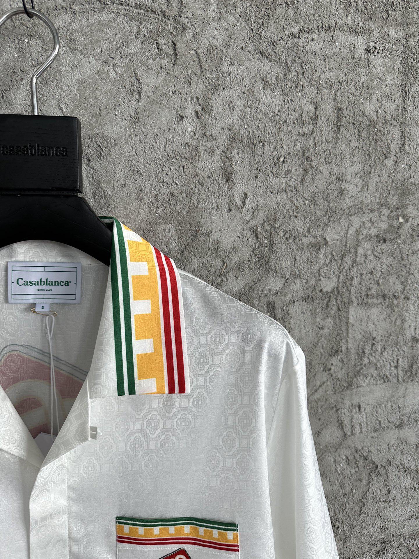 Рубашка Casablanca Frontside Print White Column "White" фото № 3