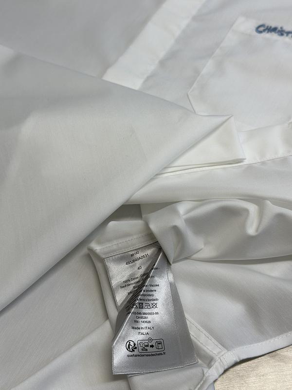 Рубашка Christian Dior Small Logo On Pocket "White" фото № 8