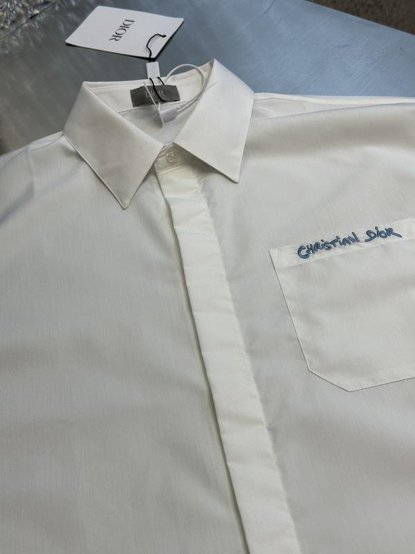 Рубашка Christian Dior Small Logo On Pocket "White" фото № 7