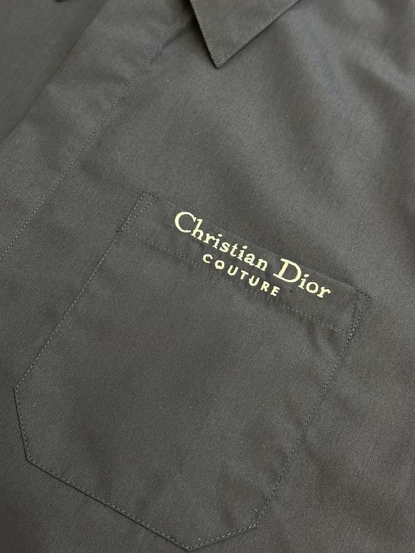 Рубашка Christian Dior White Logotype Couture "Blue" фото № 7