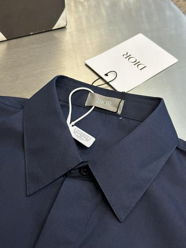 Рубашка Christian Dior White Logotype Couture "Blue" фото № 3