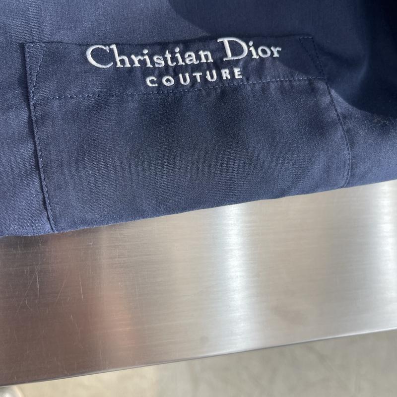 Рубашка Christian Dior White Frontside Logotype Couture "Blue" фото № 5