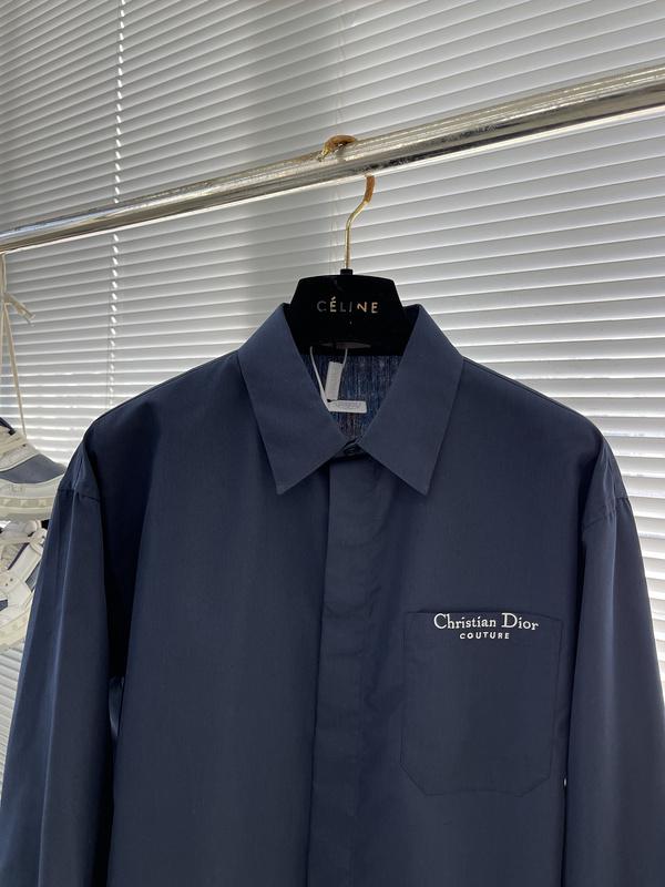 Рубашка Christian Dior White Frontside Logotype Couture "Blue" фото № 2