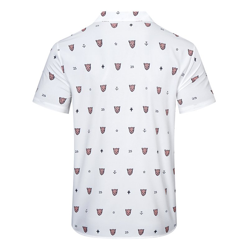 Рубашка Gucci Repeating Prints Of Masks Stars Anchors "White" фото № 2