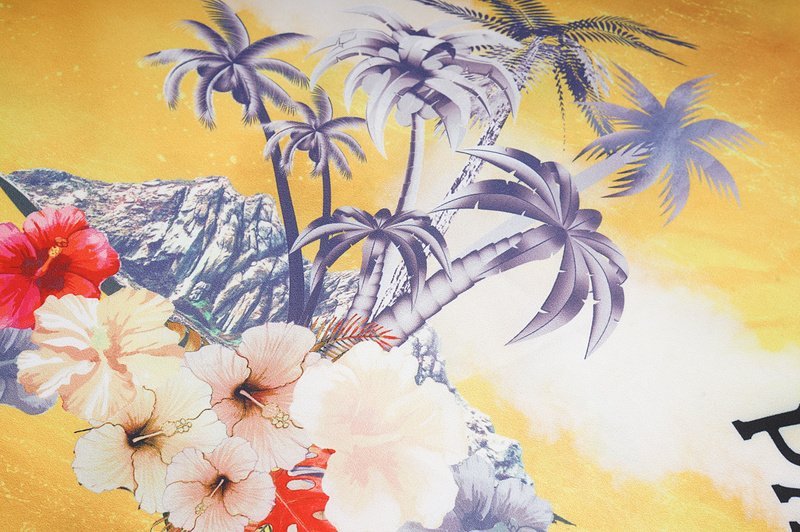 Рубашка Gucci Palm Trees Short Sleeves Is My Body "Yellow" фото № 3