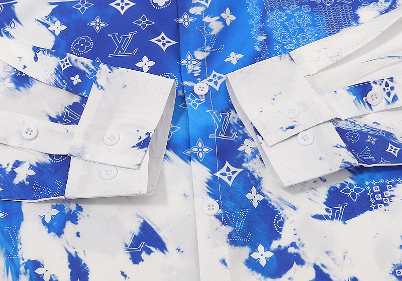 Рубашка Louis Vuitton Patterns Symbols And Brand Emblems "Blue/White" фото № 6