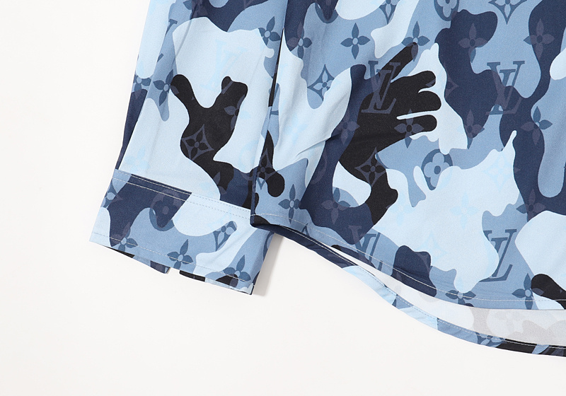 Рубашка Louis Vuitton Сamouflage "Blue" фото № 8