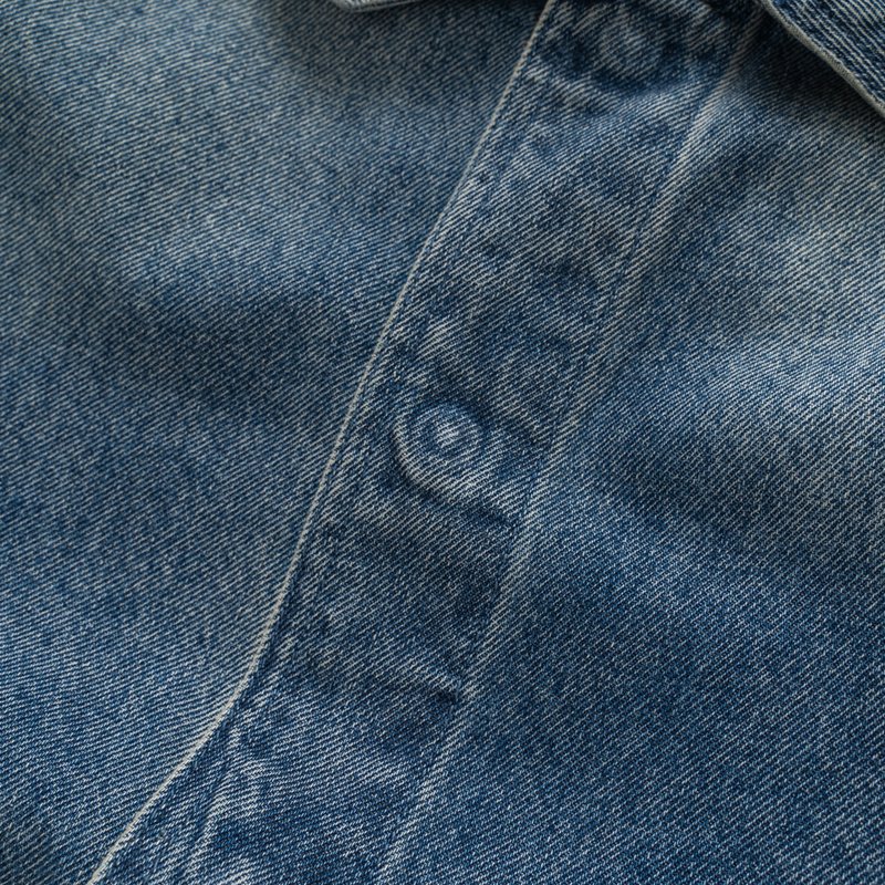 Джинсовая Рубашка Louis Vuitton Logo Embossing "Blue" фото № 4