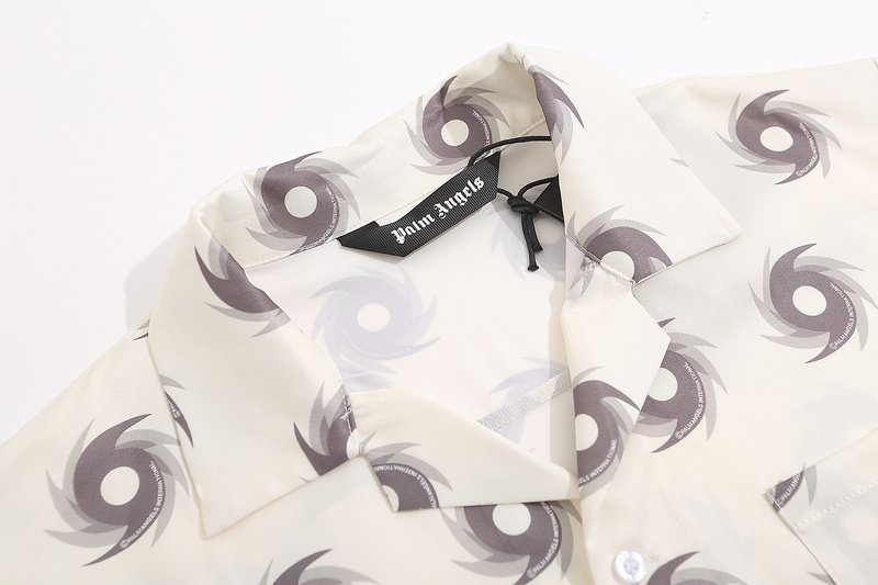 Рубашка Palm Angels Spiral Print "Beige" фото № 8
