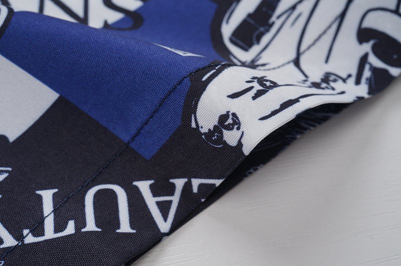 Рубашка Versace Palm Trees And Cars "Blue" фото № 3