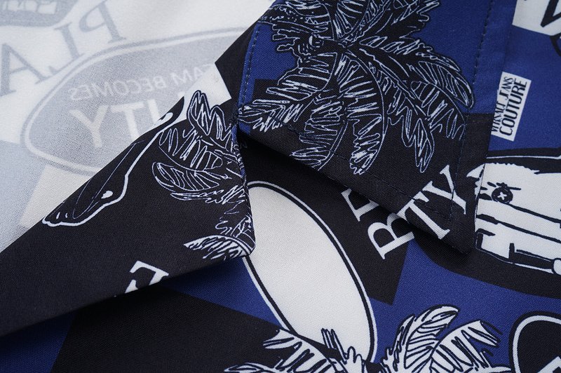 Рубашка Versace Palm Trees And Cars "Blue" фото № 7