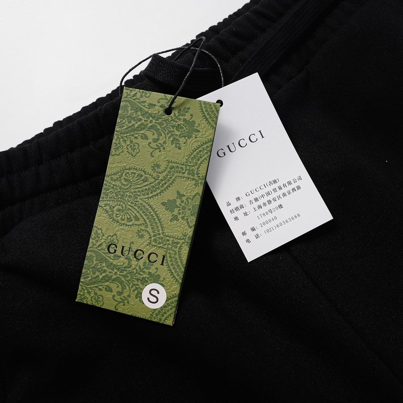 Шорты Balenciaga X Gucci Large Logos "Black" фото № 3