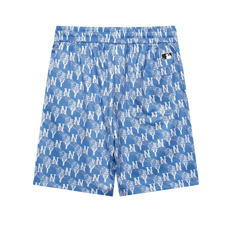 Шорты MLB With White Monogram Print "Blue" фото № 9