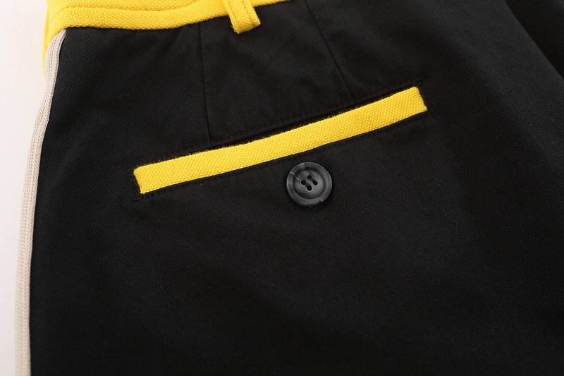 Шорты Palm Angels With A Belt Attachment "Black/Yellow" фото № 2