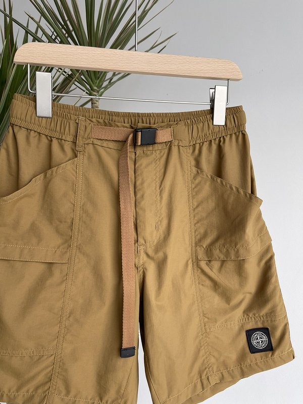 Шорты Stone Island With A Cloth Strap "Browm/Yellow" фото № 5