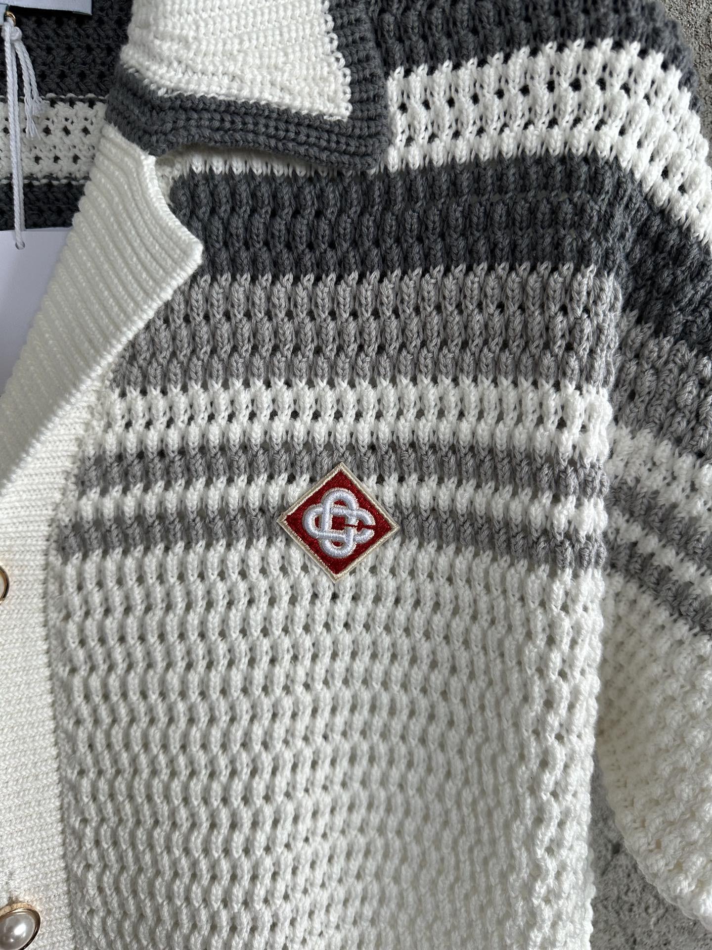 Кардиган Casablanca Upside Gray And Black Lines "White" фото № 3