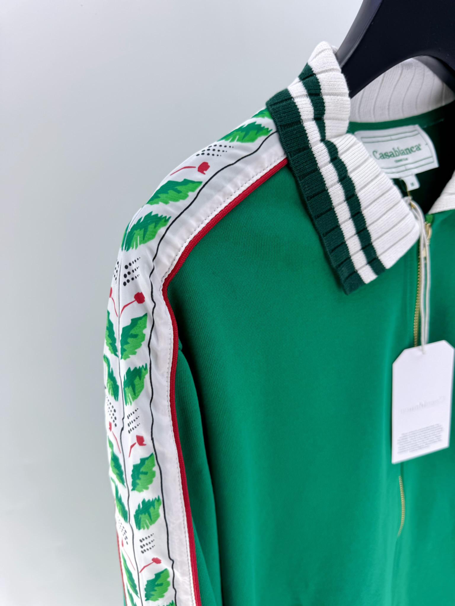 Олимпийка Casablanca Green Leaves On The Sides "Green" фото № 3