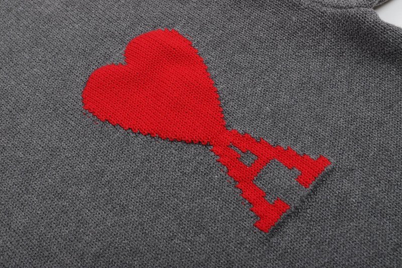 Свитер Amiri Large Logo - Heart And Letter "Gray" фото № 6