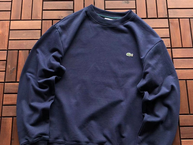 Свитшот Lacoste Plain And Small Logo Front "Blue" фото № 2