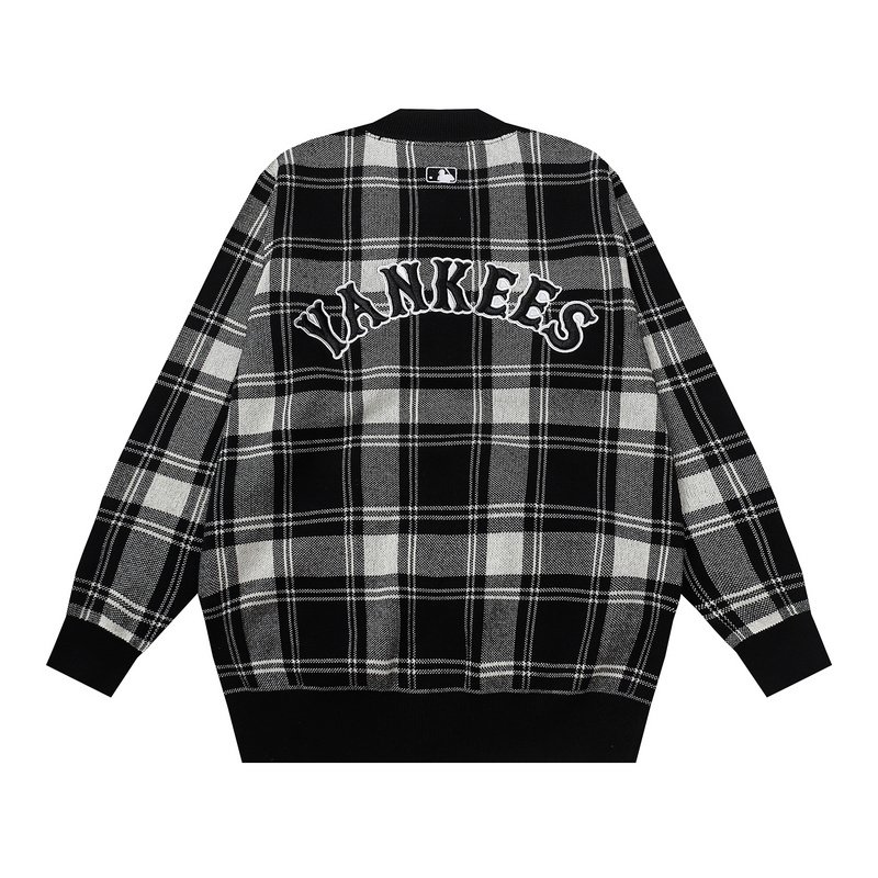 Кардиган MLB Plaid With Back Inscription "Black" фото № 2