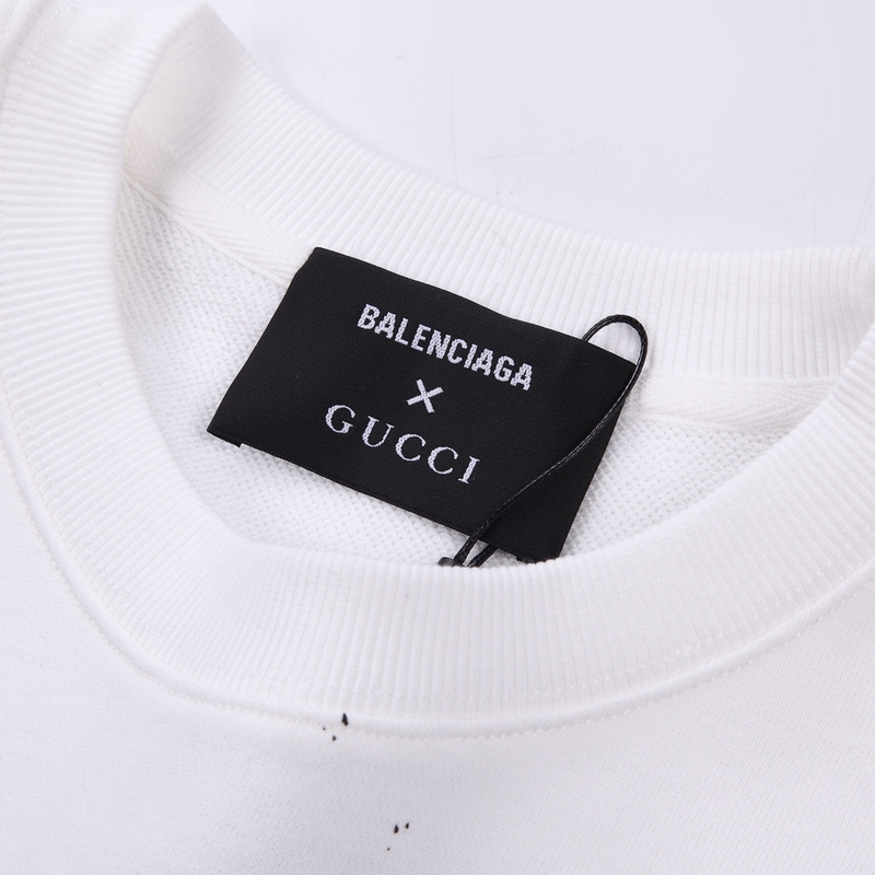 Свитшот Balenciaga X Gucci Inverted Logos "White" фото № 2