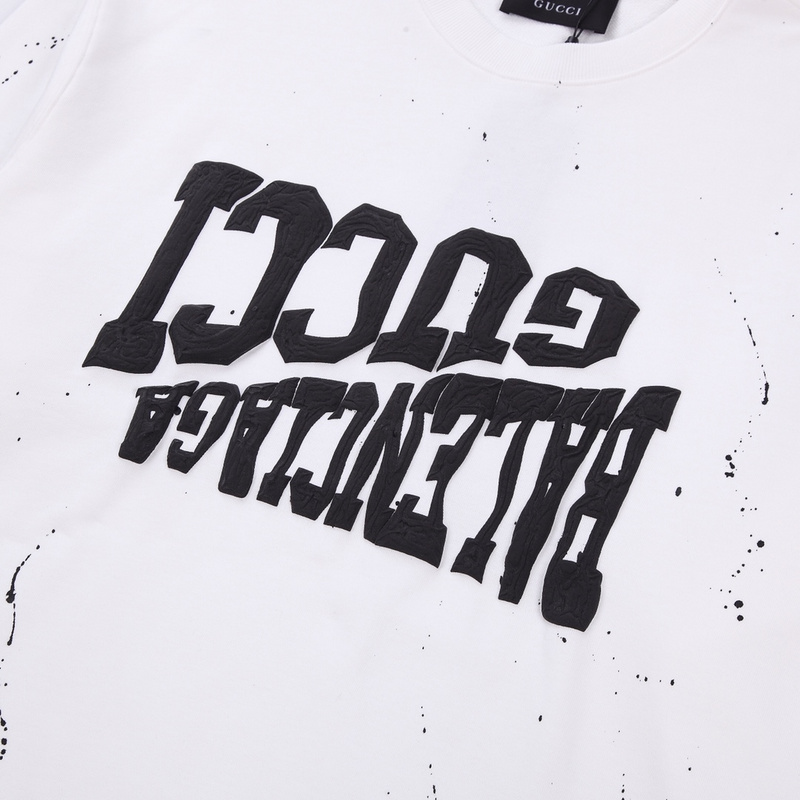 Свитшот Balenciaga X Gucci Inverted Logos "White" фото № 9