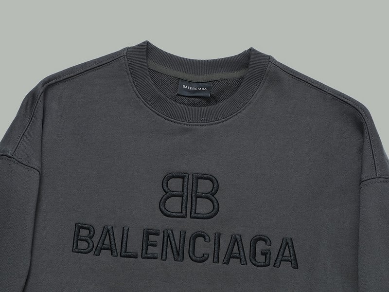 Свитшот Balenciaga With Black Text Logo "Black/Gray" фото № 5
