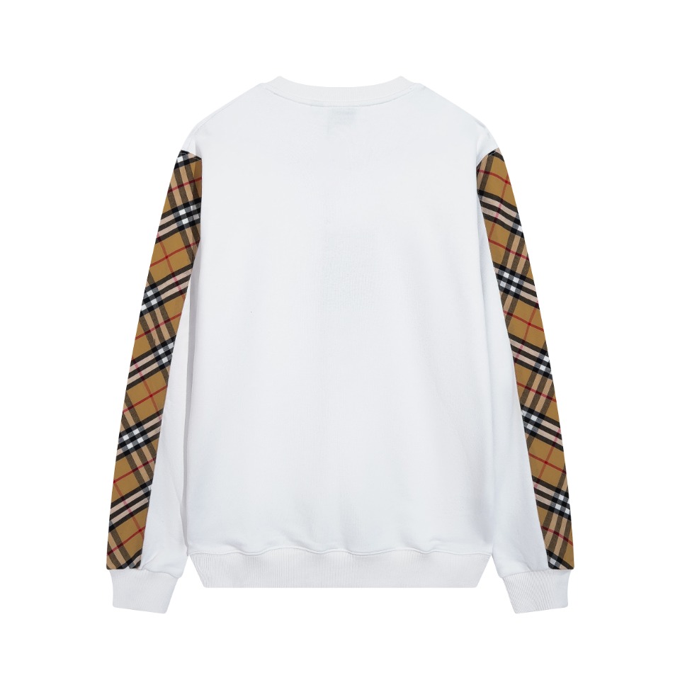 Свитшот Burberry Patterned Sleeve "White" фото № 2