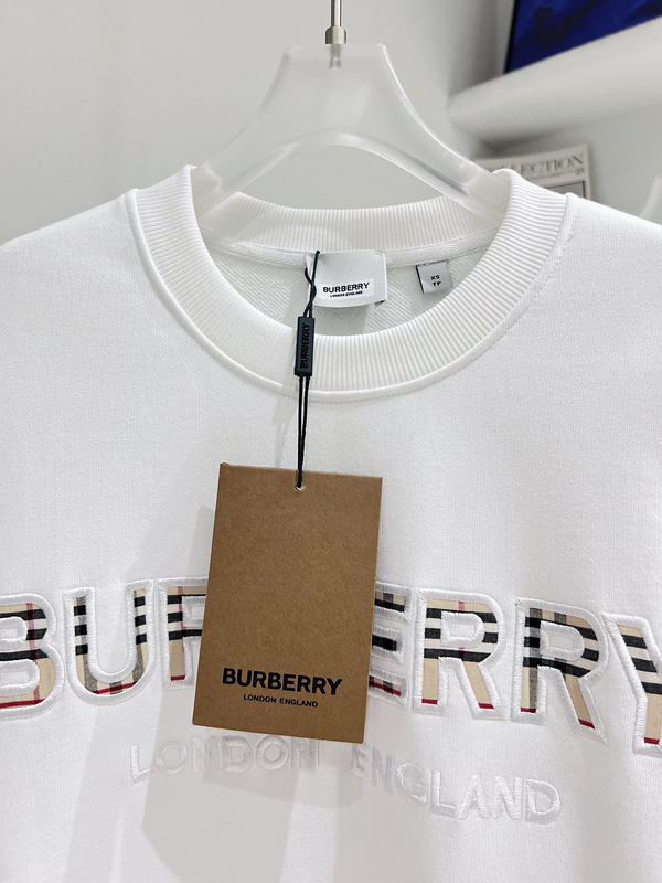 Свитшот Burberry Logo In A Cellular Style "White" фото № 2