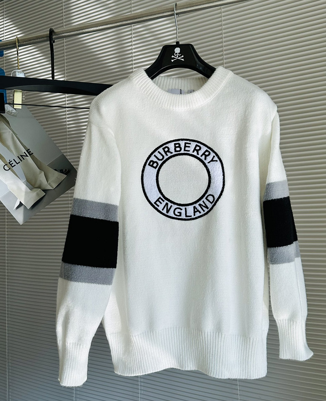 Свитшот Burberry With Stripes On The Sleeves "White" фото № 3