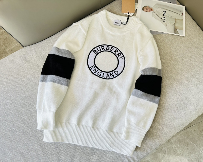Свитшот Burberry With Stripes On The Sleeves "White" фото № 4