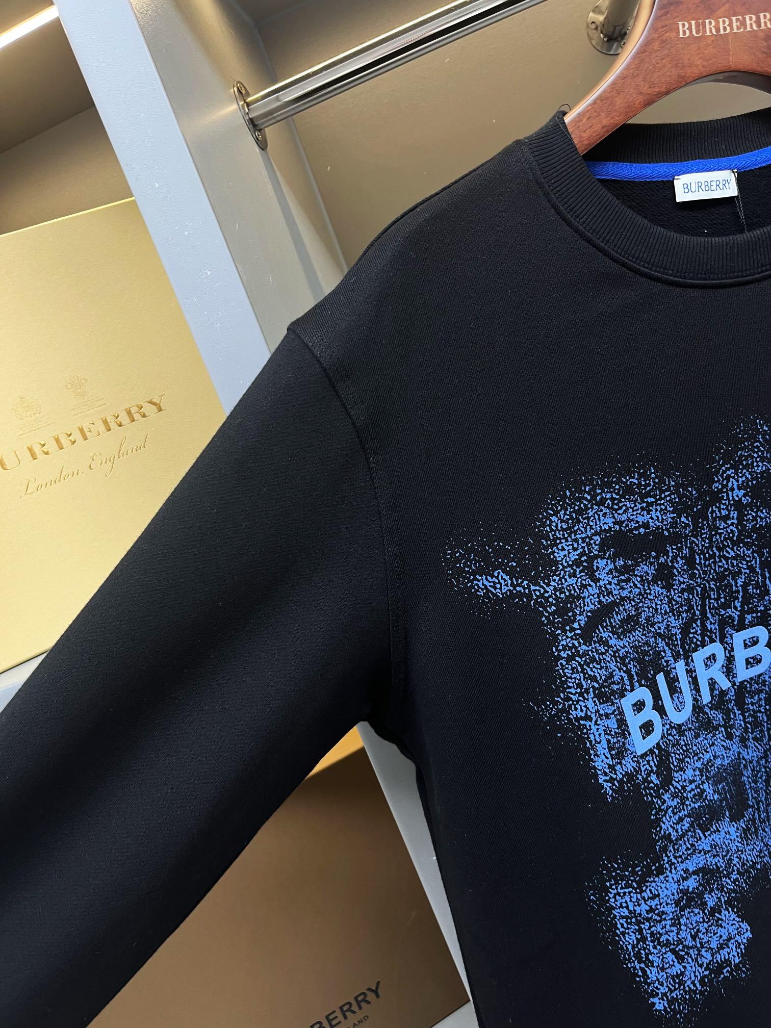 Свитшот Burberry Frontside Print Blue Warrior And Horse Blue Logo "Black" фото № 5