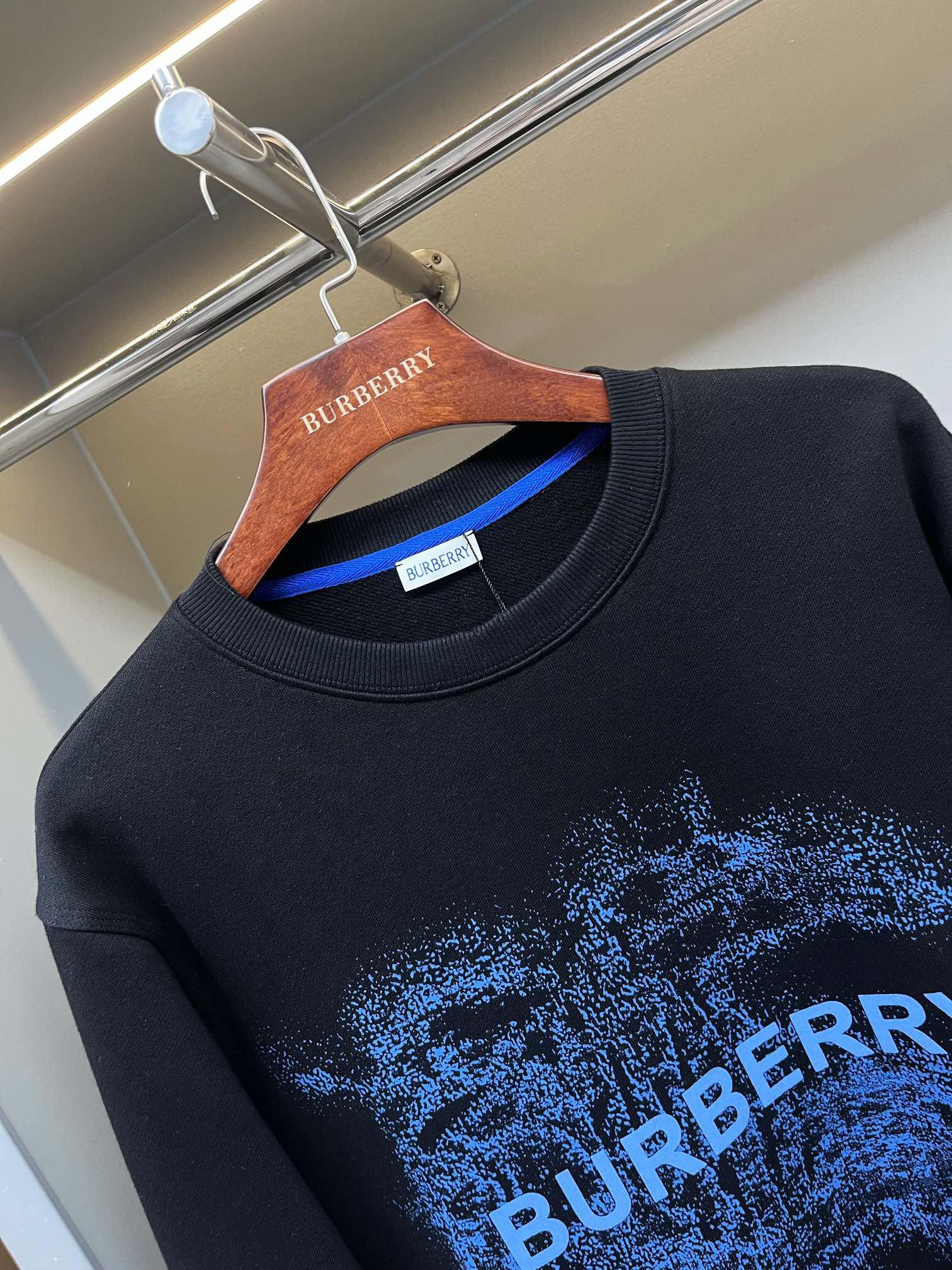 Свитшот Burberry Frontside Print Blue Warrior And Horse Blue Logo "Black" фото № 2