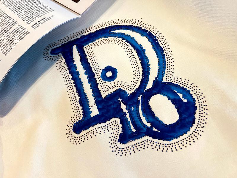 Свитшот Christian Dior Frontside Blue Logo Dior "White" фото № 2