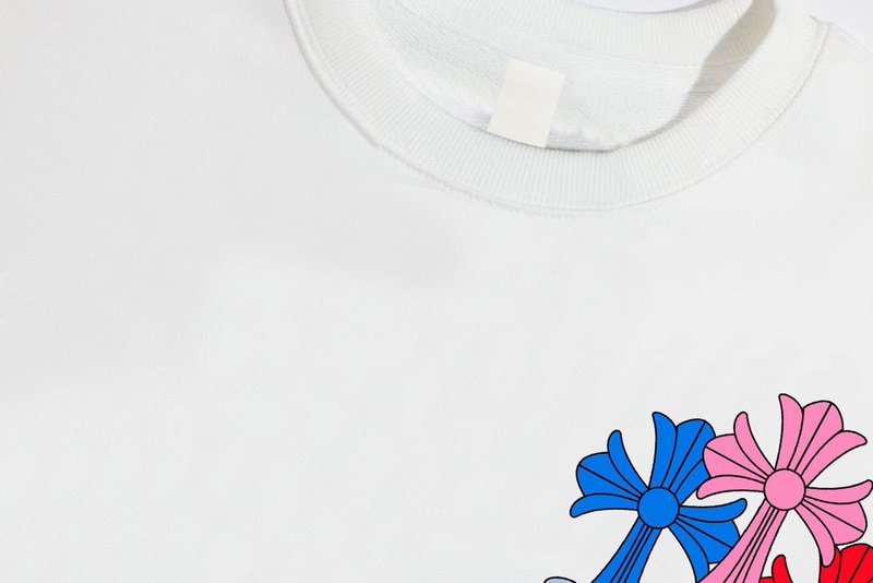 Свитшот Chrome Hearts With Colored Lettering On The Sleeves "White" фото № 7