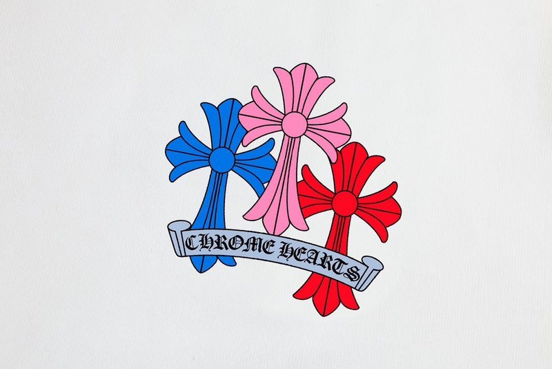 Свитшот Chrome Hearts With Colored Lettering On The Sleeves "White" фото № 8