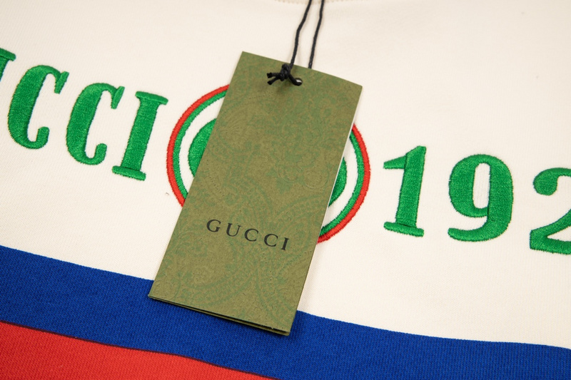 Свитшот Gucci Date And Stripes "Beige/Blue" фото № 2