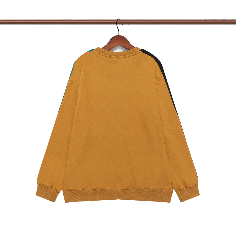 Свитшот Gucci Small Logo And Stripes On The Sleeve "Brown/Yellow" фото № 6
