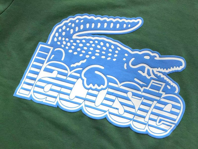 Свитшот Lacoste Big Crocodile Print And Logo Lettering Front "Green" фото № 3
