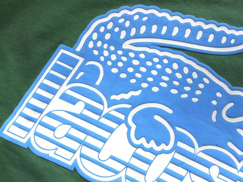 Свитшот Lacoste Big Crocodile Print And Logo Lettering Front "Green" фото № 4